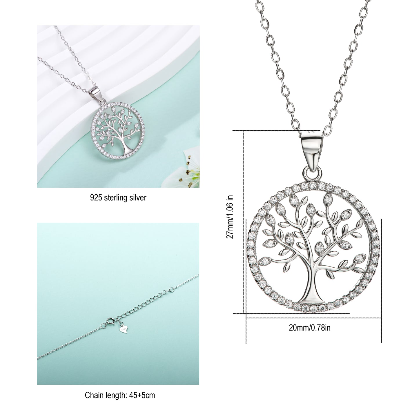 Sterling Silver Tree of Life Necklace