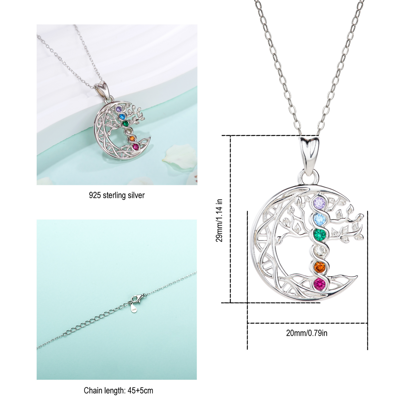 Tree of Life Moon and Birthstones
