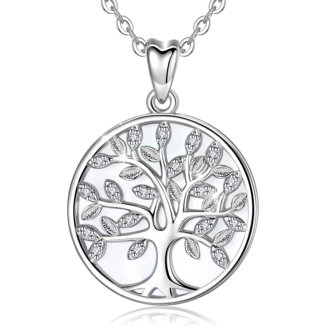 Mother of Pearl Tree of Life Necklace stunning gift