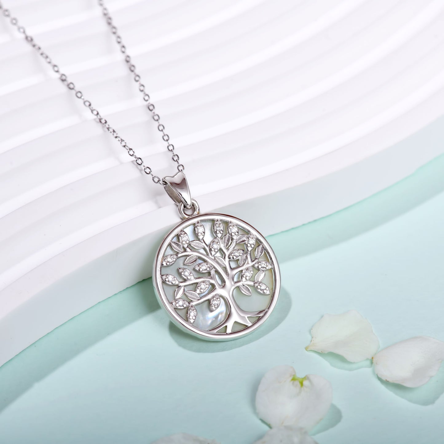 Mother of Pearl Tree of Life Necklace stunning gift