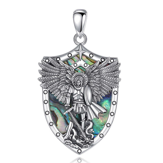 Saint Michael Archangel Silver Necklace