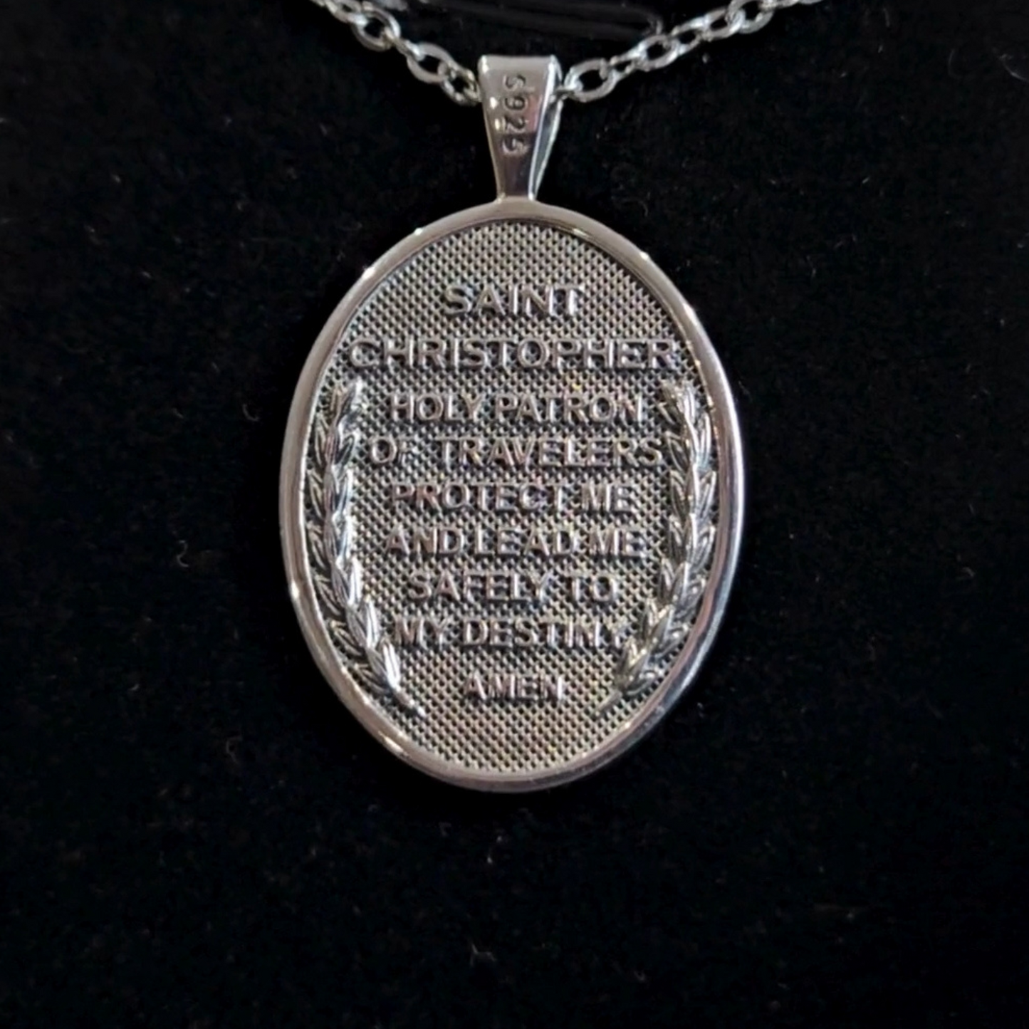 Sterling Silver Saint Christopher Necklace | Patron of Travelers | Unisex Religious Pendant