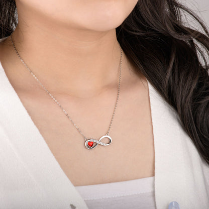 Infinity Heart Red Necklace