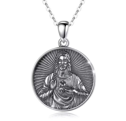 Sterling Silver Jesus Christ Necklace